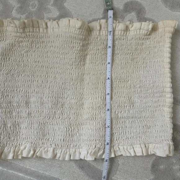 Whimsy + Row Textured Cream Tube Top (hemp/organic fabric) size -XS - Picture 7 of 10